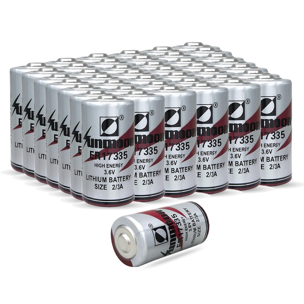 50 Pack Er17335 3.6V Lithium Battery For Plc Backup And Industrial Control, Long Life 2100Mah 9092120275872