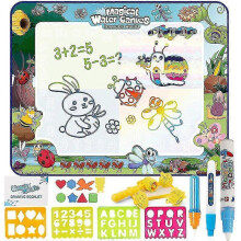(Insect) Magic Water Drawing Mat, Water Doodles Drawing Pad, Magic Painting Water Mat With Water Pen Tools Accessories For Kids 100 X 80 Cm - Pjun