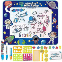 (Space) Magic Water Drawing Mat, Water Doodles Drawing Pad, Magic Painting Water Mat With Water Pen Tools Accessories For Kids 100 X 80 Cm - Pjun