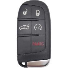 5 Button Smart Remote Key Fob Replacement for Jeep Grand Cherokee Dodge Challenger Charger Dart Durango Journey Chrysler 300 Keless Entry Key Fob