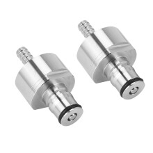 16Pcs 304 Stainless Steel Carbonation Cap 5/16 Inch Barb, Lock Type, Fit Soft Drink PET Bottles, Homebrew Kegging