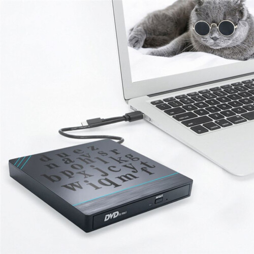 7 In1 USB 3.0 Type-C DVD CD ROM Disk Drive Player Burner Rewriter with  Card Reader and USB  for Desktop Laptop 2