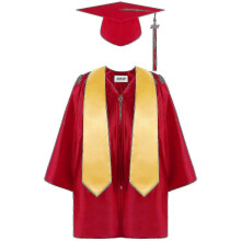 (size36, red) Preschool And Kindergarten Graduation Gown Cap Tassels Set Children Academic Dress School Uniform For Kids Graduation Gift