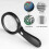 Magnifying Glass with Light, 10x Handheld Large Magnifying Glass 12 Led 4