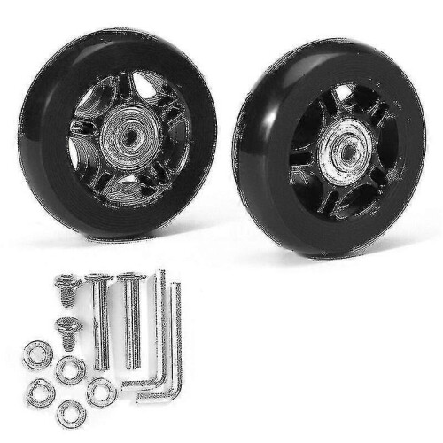 1 Pair Luage Spinner Wheels Replacement with Tools Low Noise Suitcase Rubber Swivel Caster Wheels 2