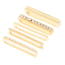 1Set Goldfarbene Watch Strap Charms Metallband Loop Uhr Zubehör