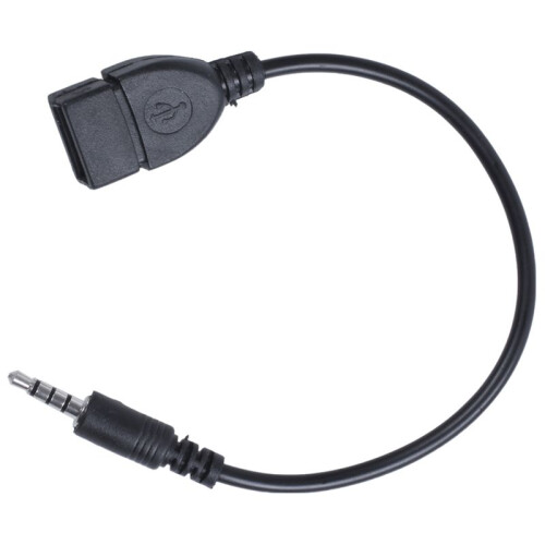 3X USB Jack, AUX, 3.5 mm Jack for Audio Data Charging Cable Black 1
