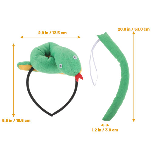 Set Tierkostüm Schlange Mit Stirnband Fliege 1