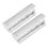 2 Pcs Silver Zinc Alloy Lighter Case Floral Sleeve 2