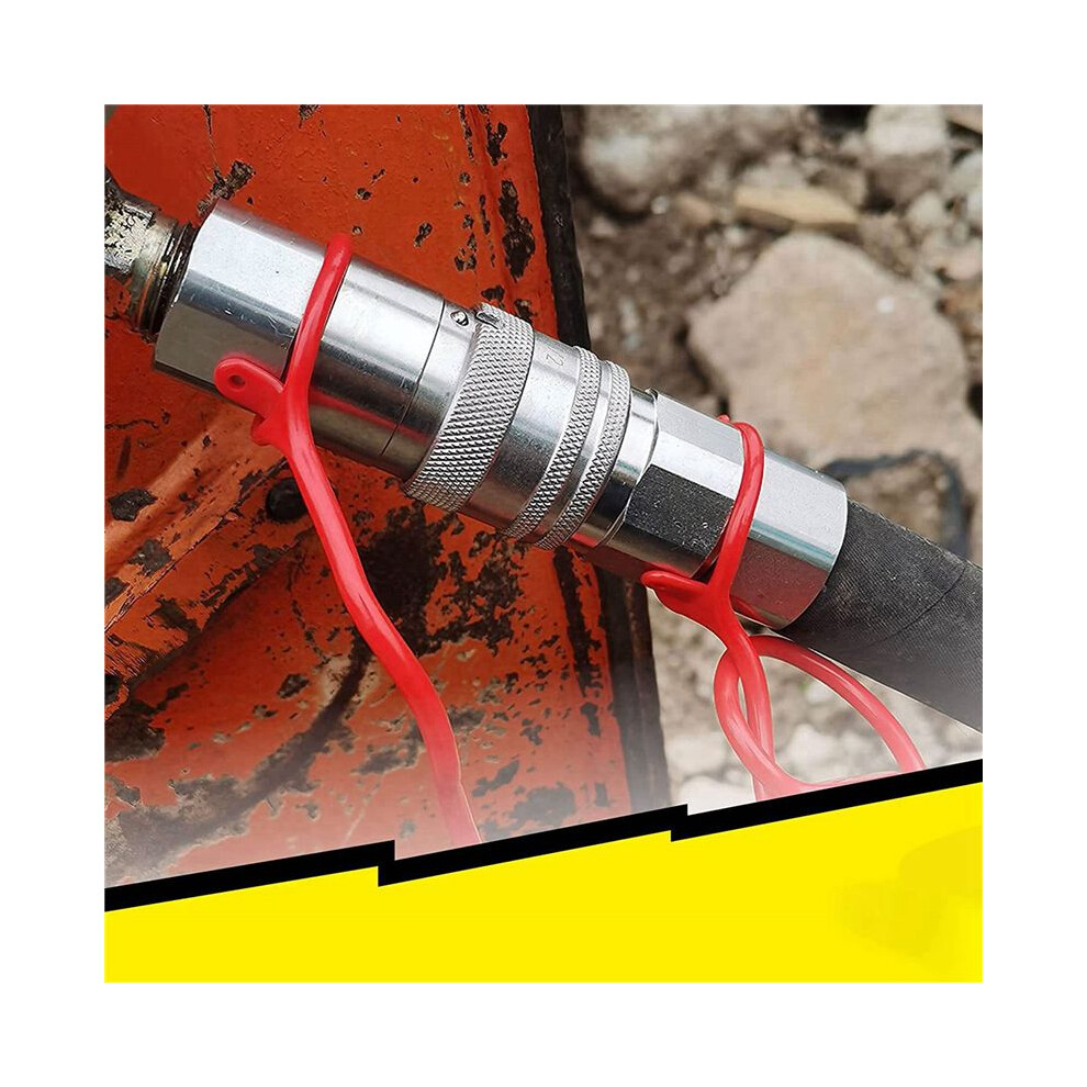1/2Inch Npt Hydraulic Coupler Skid Steer Flat Face Quick Connect Couplings With 4Pcs Dust Cap 4713070318260