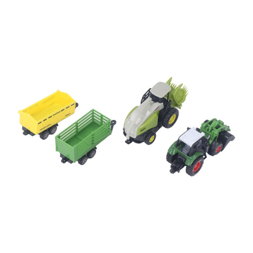 Pull-Back Farm Tractor Toy Set - 1:32 Scale 2