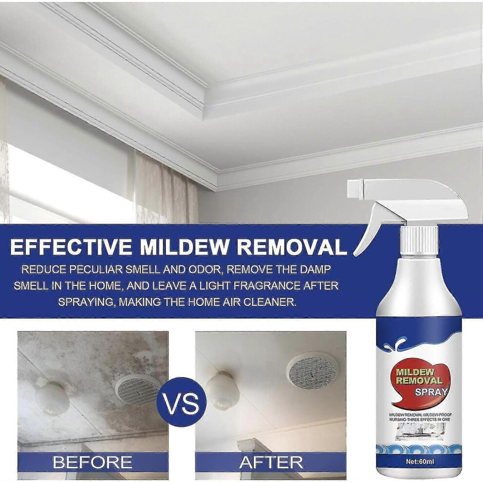 (3Pcs) Mildew Removal Spray, Wall Mold Remover Spray, Bathroom Descaler ...