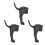 3Pcs Black Silicone Dog Butt Toothpaste Topper 2