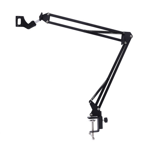 Mic Microphone Stand Suspension Boom Scissor Arm Holder Studio Broadcast Desktop 1
