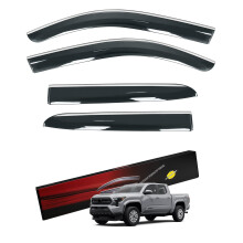 Window Visors for Toyota Tacoma 2024 2025 Double Cab 5FT, Weatherproof OutChannel Rain Guards, Precise Fit 4PCS