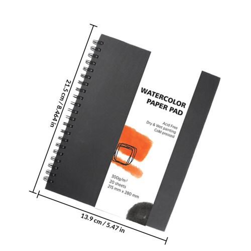 Wasserfarben Malbuch Spiralgebundenes Papier Zeichenblock 1