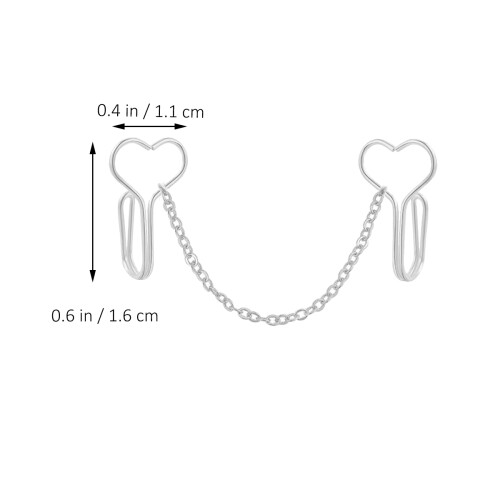 4Stk Herz Nasenchains Non Piercing Nasenring Schmuck 1
