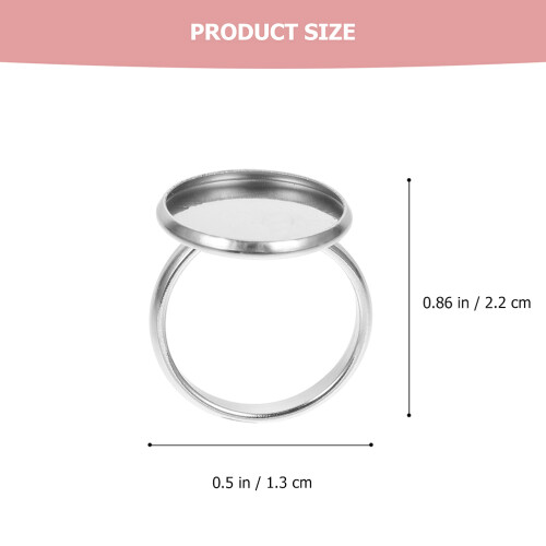 10Stk Ring Basis Verstellbarer Ringhalter Silber DIY Schmuck 1
