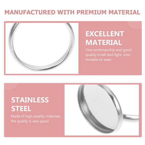 10Stk Ring Basis Verstellbarer Ringhalter Silber DIY Schmuck 2