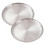 Stainless Steel Camping Plates Set 2 Pack 30x1.6cm Durable Stackable Lightweight Outdoor Tableware 1