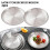 Stainless Steel Camping Plates Set 2 Pack 30x1.6cm Durable Stackable Lightweight Outdoor Tableware 4