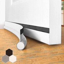 (White) Door Draft Stopper, Adjustable Door Sweep Noise Blocker, One Sided Under Door Draft Stopper, Sound Proof For Interior/exterior Door - Ri
