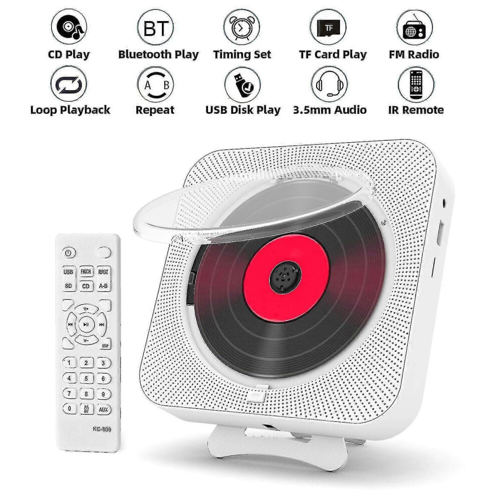 Portable Cd Player Bluetooth Speaker Stereo Cd Players Led Screen Wall ...