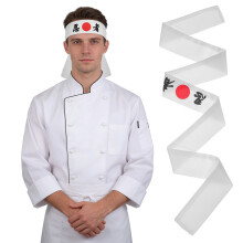 Japanisches Kostüm Stirnband Baumwolle Weiß Für Männer