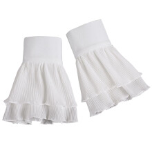 1Paar Weiße Dekorative Fake Manschetten Chiffon Für Damen Kleidung