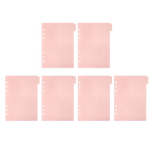 6Stk Praktische Binder Dividers PP Für Notizbücher Und Ordner Pink