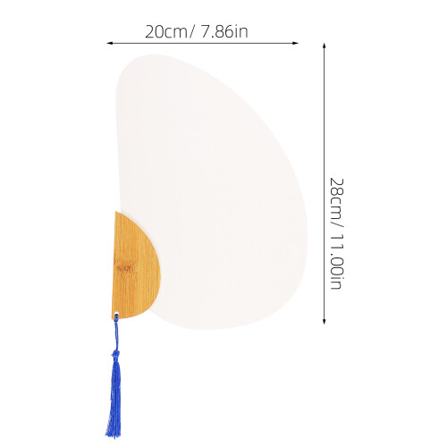 2Stk Chinesische DIY Papierfächer Mit Bambusgriff 1