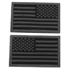 2Pièces Patchs Usa Gris Brodés Pour Sacs Vêtements Décor