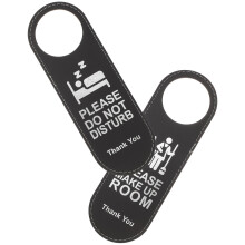 2Pièces Étiquette Porte Cuir Noir