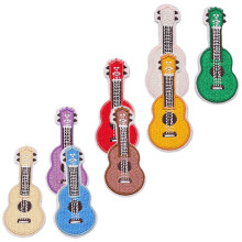 8Pièces Patchs Guitare Brodés Multicolores En Polyester Pour Vêtements