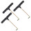3Pièces Outils Tire-Lacets Professionnels Fer Noir 1