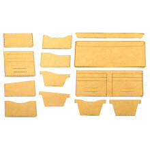 1Ensemble Template Cuir Marron En Solide