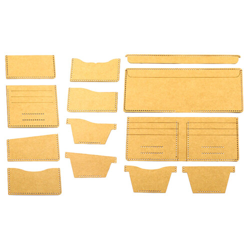 1Ensemble Template Cuir Marron En Solide