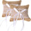2Pièces Coussin D’alliance Mariage En Lin Dentelle Élégant 7