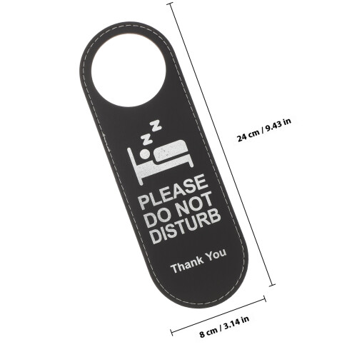 2Pièces Étiquette Porte Cuir Noir 1