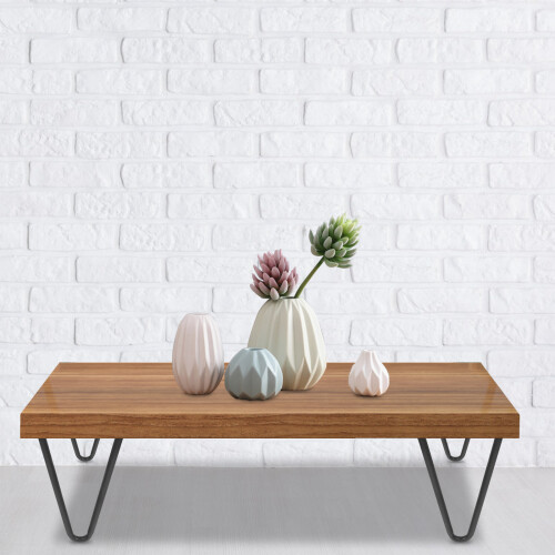 4Pièces Pieds Métal Noir Pour Table Basse Bureau 2