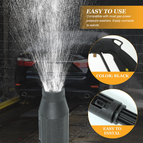 1Ensemble Outil Lavage Auto Noir ABS Lance Pression 2
