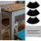 20Pièces Capuchons Protecteurs Pieds Hairpin 3