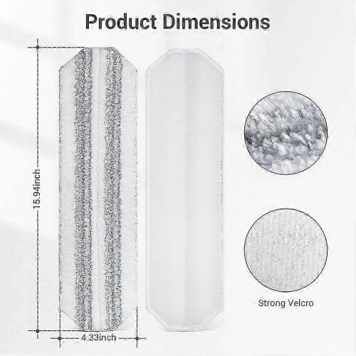10Pcs Mop Replacement Pads,for O Cedar H2prO Flat Mop System ,Replacment for Vileda H2prO Size Mops 15.94' X 4.33' 2