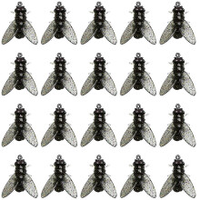 (S,Black)20xBionic Fly Fishing Bait,Trout Jigs Swimbaits Dry Flies Bass Fly Fishing Lures