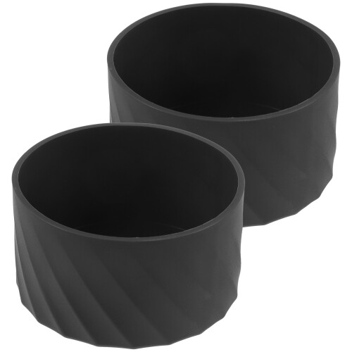2Pièces Silicone Bouteille Noir Pour Maison