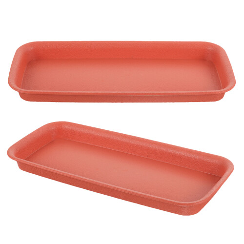2Pièces Coupelles Rouges En Plastique Résistantes Pour Pots De Fleurs