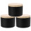 3Pièces Pots Noir Pour Fabrication Bougies 1