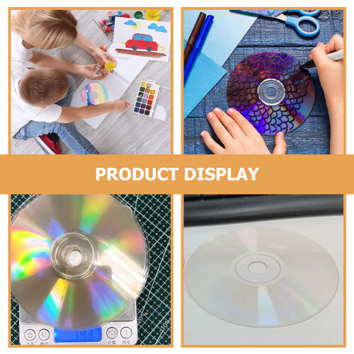 10Pièces Disques Cd DIY Transparents En Décor Mural 2