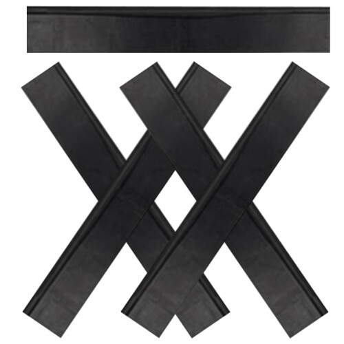 5Pièces Lame Remplacement Caoutchouc Pour Nettoyage Noire