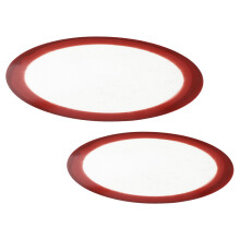 2Pièces Revêtements Rond En Silicone Rouge Pour Cuisson